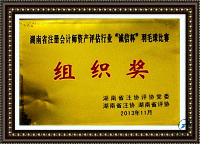 2013年羽毛球比賽組織獎(jiǎng)